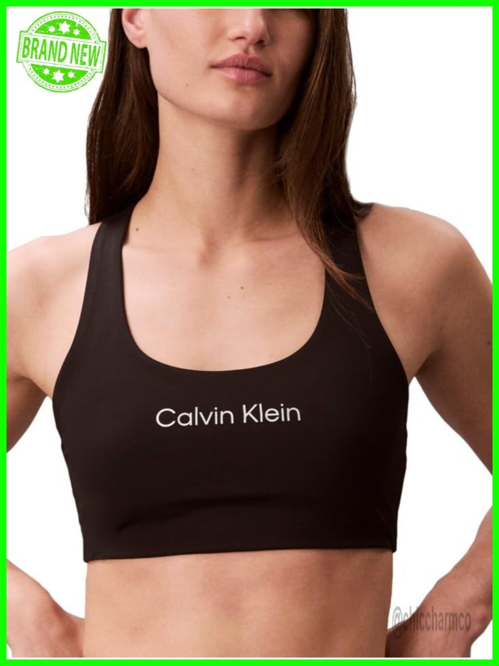 Medium Impact Sports Bra, Moisture Wicking Athletic Bra, Polyester Blend Pull-On